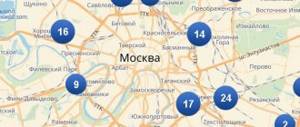 Карта пунктов техосмотра