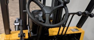 Виды рычагов управления погрузчиком